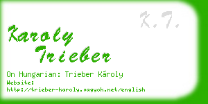 karoly trieber business card